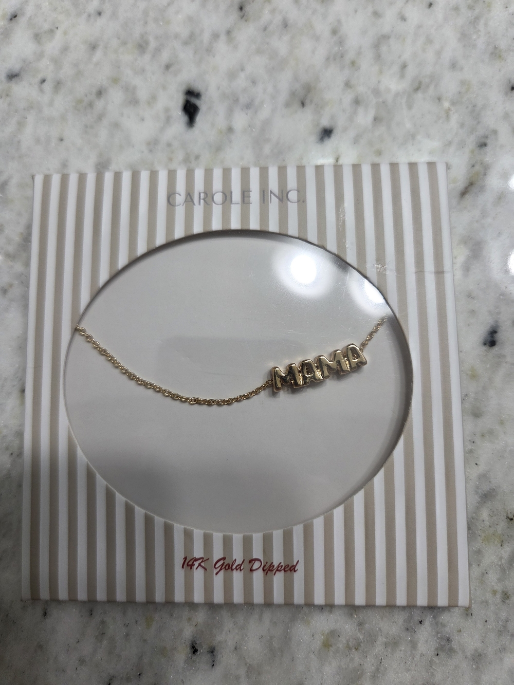 CAROLE INC. 14K Gold Dipped "MAMA" Necklace - Gold